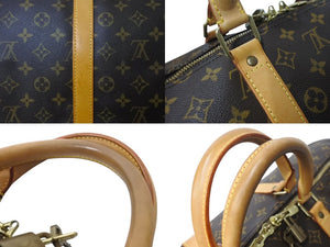 LOUIS VUITTON ルイヴィトン キーポルバンドリエール55 ボストンバッグ M41414 モノグラム PVC レザー ブラウン 美品 中古 4c070931