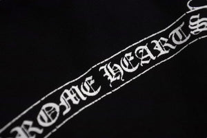 CHROME HEARTS クロムハーツ レギンス レディース ロゴ プリント スクロールロゴ コットン ブラック ホワイト 美品 中古 4c070946