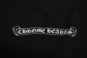 CHROME HEARTS クロムハーツ レギンス レディース ロゴ プリント スクロールロゴ コットン ブラック ホワイト 美品 中古 4c070946