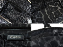 Load image into Gallery viewer, 極美品 YVESSAINTLAURENT イヴサンローラン イージー ハンドバッグ レオパード ナイロン レザー グレー 208315 FUL IN 9074 中古 4c070948