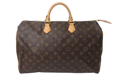 極美品 LOUIS VUITTON ルイヴィトン スピーディ40 ハンドバッグ M41522 モノグラム PVCコーティング ブラウン 中古 4c070968