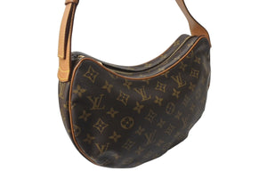 LOUIS VUITTON ルイヴィトン ハンドバッグ クロワッサンMM M51512 モノグラムキャンバス ブラウン 美品 中古 4c070969