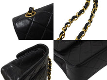 画像をギャラリービューアに読み込む, 極美品 CHANEL シャネル マトラッセ23 Wフラップ チェーン ショルダーバッグ ラムスキン 4番台 ブラック ゴールド金具 中古 4c070971