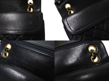 画像をギャラリービューアに読み込む, 極美品 CHANEL シャネル マトラッセ23 Wフラップ チェーン ショルダーバッグ ラムスキン 4番台 ブラック ゴールド金具 中古 4c070971