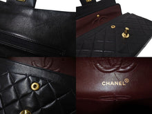 画像をギャラリービューアに読み込む, 極美品 CHANEL シャネル マトラッセ23 Wフラップ チェーン ショルダーバッグ ラムスキン 4番台 ブラック ゴールド金具 中古 4c070971