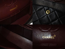 画像をギャラリービューアに読み込む, CHANEL シャネル マトラッセ23 Wフラップ チェーン ショルダーバッグ ラムスキン 2番台 ブラック ゴールド金具 美品 中古 4c070973