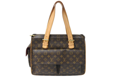 極美品 LOUIS VUITTON ルイヴィトン ミュルティプリ シテ ハンドバッグ M51162 モノグラム PVC レザー ゴールド金具 中古 4c070977