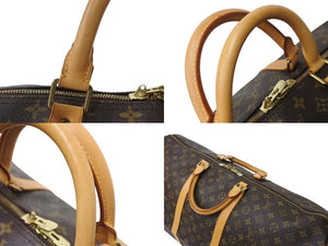 LOUIS VUITTON Keepall 60 Boston Bag M41422 Monogram Brown PVC Tanned Leather Good Condition Used 4c070983