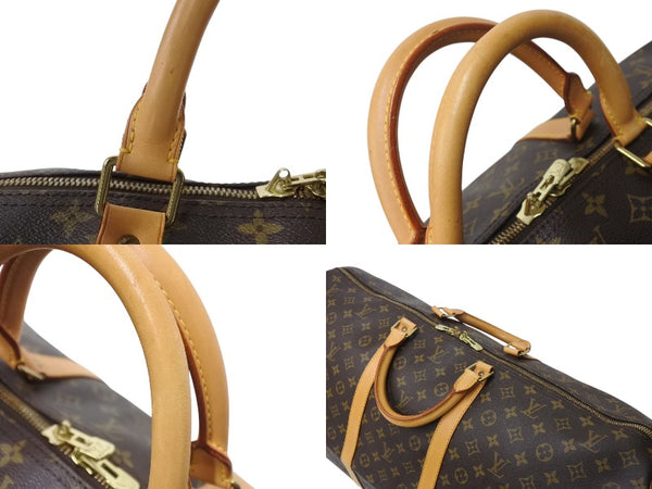 LOUIS VUITTON Keepall 60 Boston Bag M41422 Monogram Brown PVC Tanned Leather Good Condition Used 4c070983