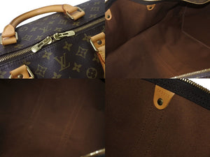LOUIS VUITTON Keepall 60 Boston Bag M41422 Monogram Brown PVC Tanned Leather Good Condition Used 4c070983