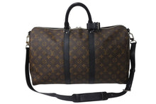 画像をギャラリービューアに読み込む, LOUIS VUITTON ルイヴィトン キーポル バンドリエール45 ボストンバッグ M56711 モノグラムマカサー ブラウン 美品 中古 4c070985