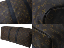 画像をギャラリービューアに読み込む, LOUIS VUITTON ルイヴィトン キーポル バンドリエール45 ボストンバッグ M56711 モノグラムマカサー ブラウン 美品 中古 4c070985