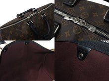 画像をギャラリービューアに読み込む, LOUIS VUITTON ルイヴィトン キーポル バンドリエール45 ボストンバッグ M56711 モノグラムマカサー ブラウン 美品 中古 4c070985