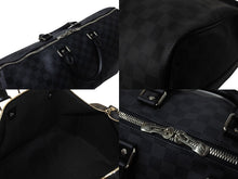 画像をギャラリービューアに読み込む, 極美品 LOUISVUITTON ルイヴィトン キーポルバンドリエール45 ボストンバッグ N41418 ダミエグラフィット 中古 4c070986