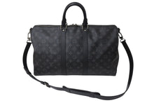 Load image into Gallery viewer, 極美品 LOUIS VUITTON ルイヴィトン エクリプス キーポル バンドリエール45 ボストンバッグ M40569 シルバー金具 ブラック 中古 4c070987