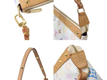 Load image into Gallery viewer, 極美品 LOUIS VUITTON ルイヴィトン モノグラム マルチカラー ポシェット アクセソワール アクセサリーポーチ M92649 村上隆 ホワイト 中古 4c070989