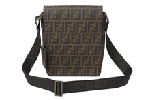 画像をギャラリービューアに読み込む, FENDI フェンディ ショルダーバッグ ズッカ柄 総柄 7VA215 ブラウン PVC レザー ゴールド金具 美品 中古 4c070993