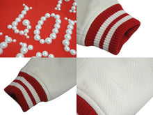 画像をギャラリービューアに読み込む, 新品同様 LOUIS VUITTON ルイヴィトン ミックスレザーバーシティブルゾン 24SS RM241 BQV HQL87E ラインストーン パール 46 中古 4c070995