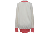 画像をギャラリービューアに読み込む, CHANEL シャネル セーター P61425K46799 サイズ34 カシミヤ ロゴ ココマーク ピンク アイボリー 美品 中古 4c070996