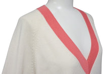 画像をギャラリービューアに読み込む, CHANEL シャネル セーター P61425K46799 サイズ34 カシミヤ ロゴ ココマーク ピンク アイボリー 美品 中古 4c070996