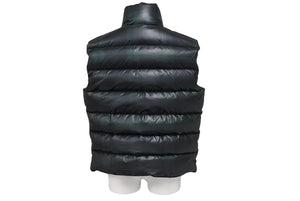 極美品 MONCLER モンクレール ダウンベスト コルビエール CORBIER グリーン ブラック ポリエステル サイズ2 43304/50/54218 中古 4c071002