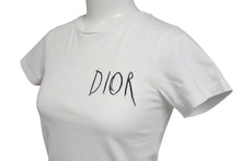 Load image into Gallery viewer, Dior ディオール 半袖Tシャツ ブランドロゴ 9HBK23TEEB ポルトガル製 コットン ホワイト ブラック サイズ8 美品 中古 4c071006