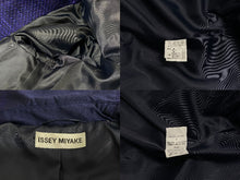 Load image into Gallery viewer, 極美品 ISSEY MIYAKE イッセイミヤケ チェスターコート IM33FA509 サイズ3 コットン ポリエステル モヘヤ 毛 ネイビー 中古 4c071010