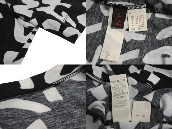 LOUIS VUITTON Short sleeve T-shirt RM091S Size L Monogram Graffiti Black White Good Condition Used 4c071018