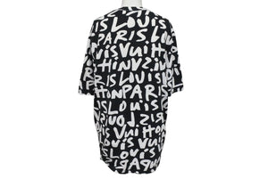 LOUIS VUITTON Short sleeve T-shirt RM091S Size L Monogram Graffiti Black White Good Condition Used 4c071018