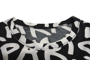 LOUIS VUITTON Short sleeve T-shirt RM091S Size L Monogram Graffiti Black White Good Condition Used 4c071018