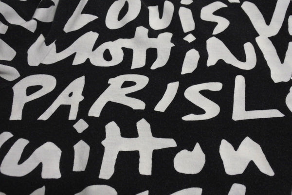 LOUIS VUITTON Short sleeve T-shirt RM091S Size L Monogram Graffiti Black White Good Condition Used 4c071018
