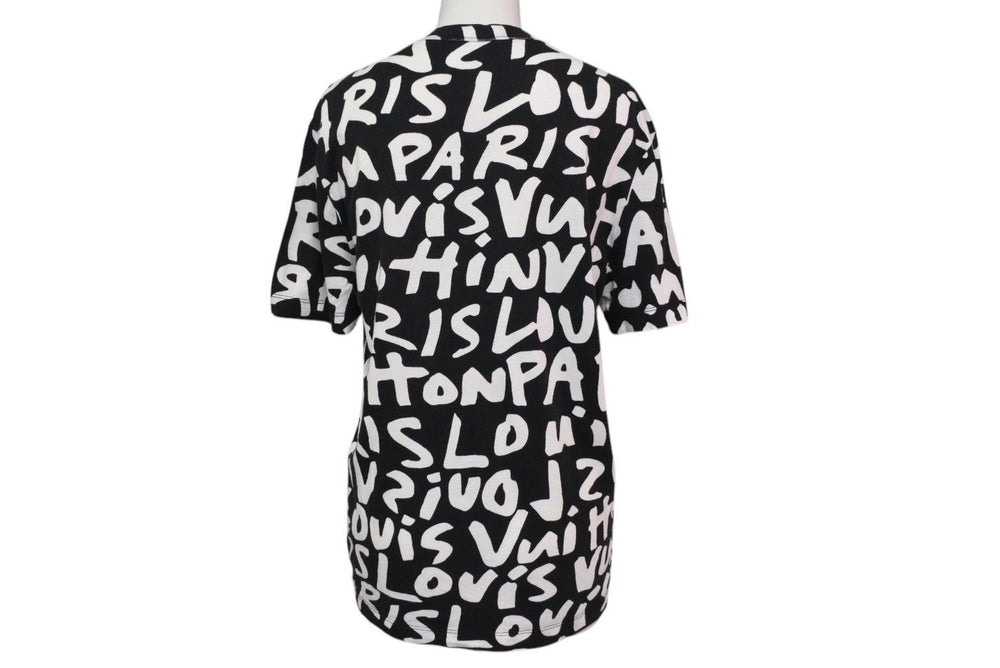 LOUIS VUITTON Short sleeve T-shirt RM091S Size XXS Monogram Graffiti Black White Good Condition Used 4c071019