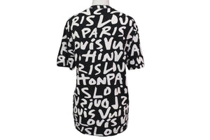 LOUIS VUITTON Short sleeve T-shirt RM091S Size XXS Monogram Graffiti Black White Good Condition Used 4c071019