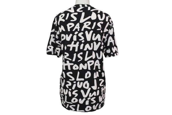 LOUIS VUITTON Short sleeve T-shirt RM091S Size XXS Monogram Graffiti Black White Good Condition Used 4c071019
