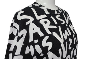 LOUIS VUITTON Short sleeve T-shirt RM091S Size XXS Monogram Graffiti Black White Good Condition Used 4c071019