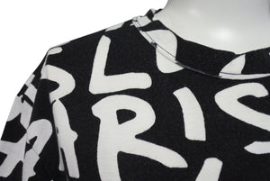 LOUIS VUITTON Short sleeve T-shirt RM091S Size XXS Monogram Graffiti Black White Good Condition Used 4c071019
