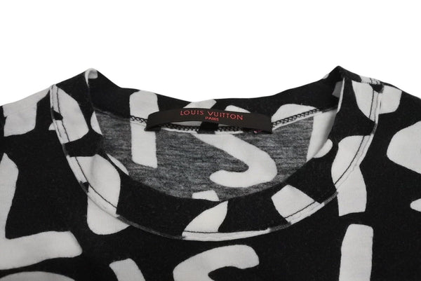 LOUIS VUITTON Short sleeve T-shirt RM091S Size XXS Monogram Graffiti Black White Good Condition Used 4c071019
