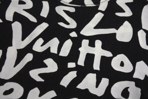 LOUIS VUITTON Short sleeve T-shirt RM091S Size XXS Monogram Graffiti Black White Good Condition Used 4c071019