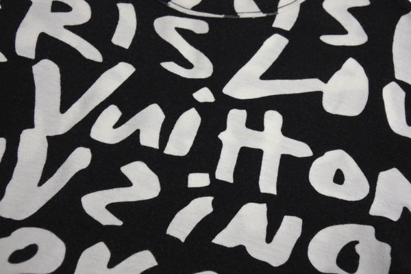 LOUIS VUITTON Short sleeve T-shirt RM091S Size XXS Monogram Graffiti Black White Good Condition Used 4c071019