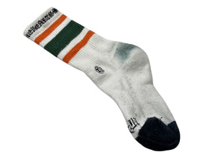 CHROME HEARTS Socks Logo Embroidery Orange Green White Cotton Good Used 4c071022