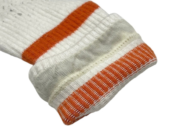CHROME HEARTS Socks Logo Embroidery Orange Green White Cotton Good Used 4c071022