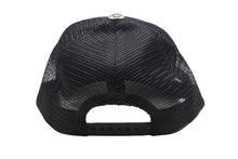 画像をギャラリービューアに読み込む, 新品未使用 CHROME HEARTS クロムハーツ トラッカーキャップ CHクロスパッチ ONE SIZE メッシュ ブラック ホワイト シルバー925 中古 4c071032