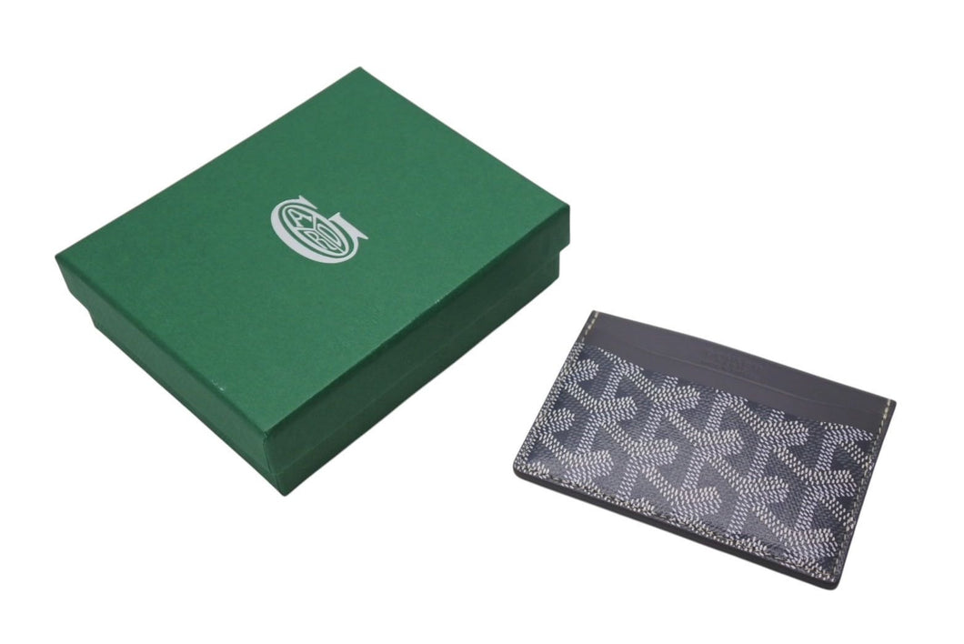 新品未使用 GOYARD ゴヤール サンシュルピス カードケース STSULPPMLTY51CL51X グレー PVC レザー 中古 4c071044