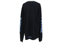 画像をギャラリービューアに読み込む, CHROME HEARTS クロムハーツ 長袖Ｔシャツ サイズS ネックロゴ ロゴプリント スクロールラベルロゴ ブラック コットン 美品 中古 4c071060