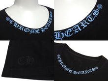 画像をギャラリービューアに読み込む, CHROME HEARTS クロムハーツ 長袖Ｔシャツ サイズS ネックロゴ ロゴプリント スクロールラベルロゴ ブラック コットン 美品 中古 4c071060