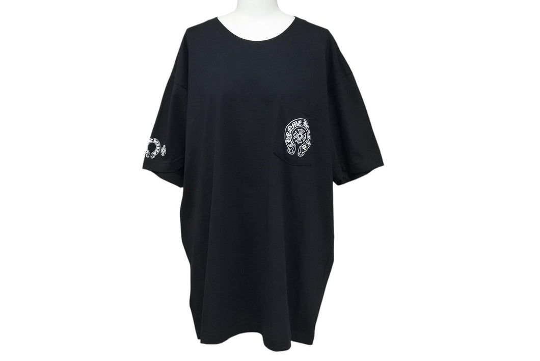 極美品 Chrome hearts クロムハーツ Multi Color Horse Shoe T shirt マルチホースシュー T シャツ ブラック XL 中古 4c071064