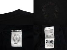 画像をギャラリービューアに読み込む, CHROME HEARTS クロムハーツ 長袖Tシャツ CHクロス トップス コットン ブラック サイズS 美品 中古 4c071065