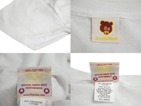 KANYE WEST Kanye West Short Sleeve T-shirt Size S Kanye Bear Monogram Multicolor White Official 2005 Good Condition Used 4c071088