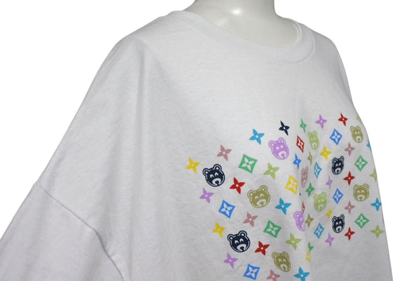 Very Good Condition KANYE WEST Kanye West Short Sleeve T-Shirt Size XXL Kanye Bear Monogram Multicolor White Official 2005 Used 4c071089