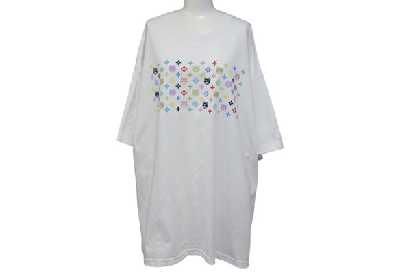 Very Good Condition KANYE WEST Kanye West Short Sleeve T-Shirt Size XXL Kanye Bear Monogram Multicolor White Official 2005 Used 4c071091